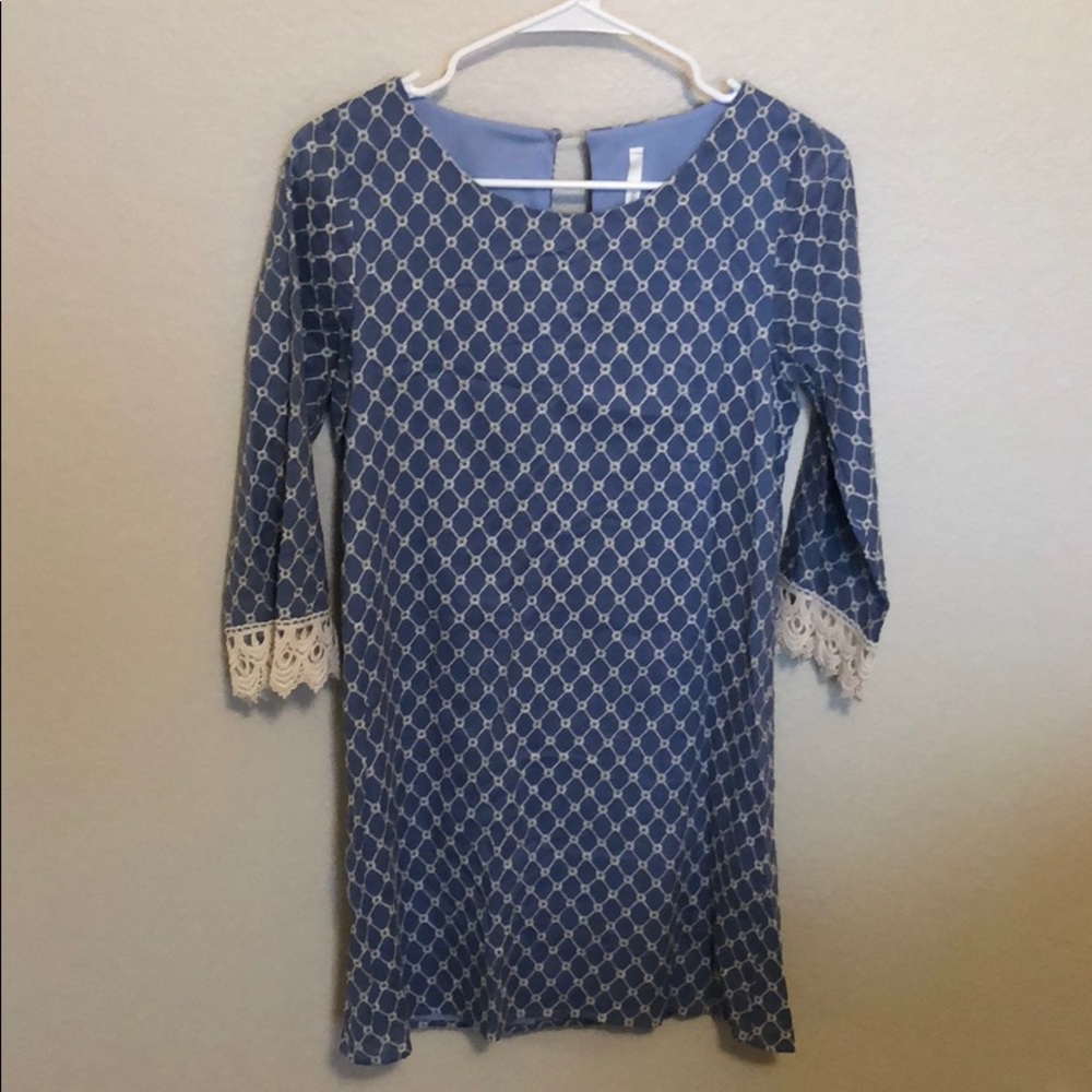 Baby blue knit dress